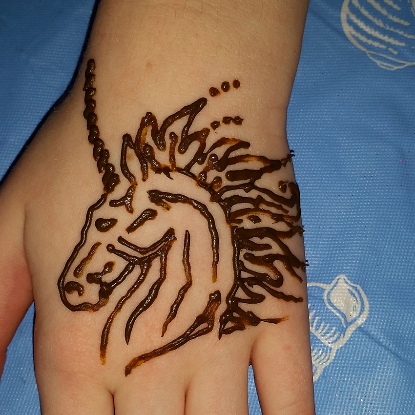 Unicorn henna